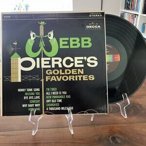 Webb Pierce's Golden Favorites Vinyl LP 1961 Decca DL 4110
